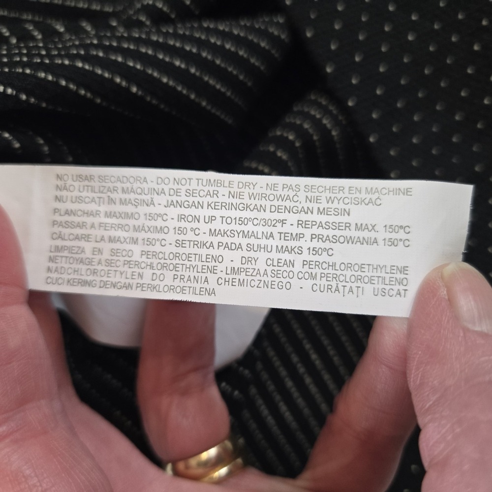 Zara Basics Women's Dress Collared Back Zip Knee Length Black w/ White Dots XS - Picture 11 of 11